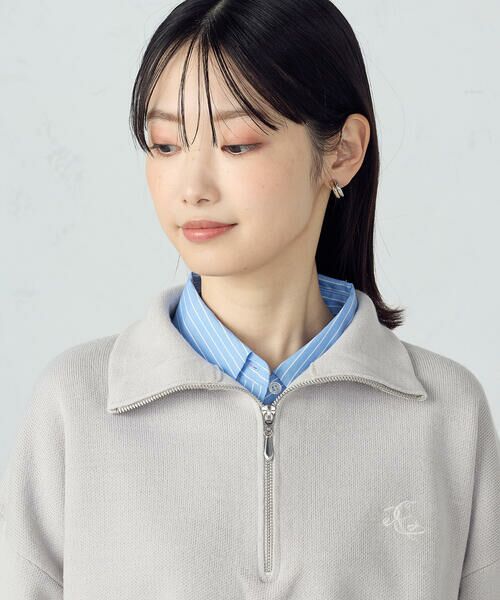 COMME CA ISM / コムサイズム ニット・セーター | 【ウォッシャブル】ワンポイント 刺繍 ハーフジップニット | 詳細15