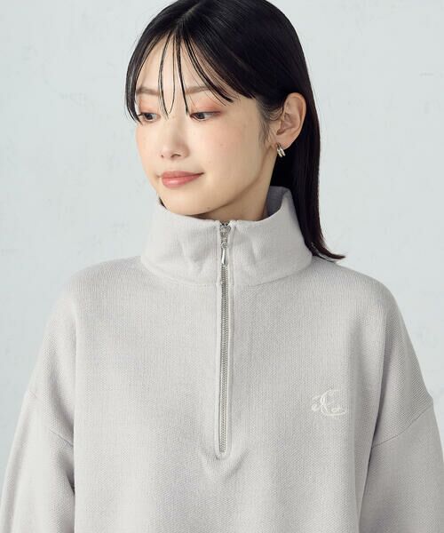 COMME CA ISM / コムサイズム ニット・セーター | 【ウォッシャブル】ワンポイント 刺繍 ハーフジップニット | 詳細16