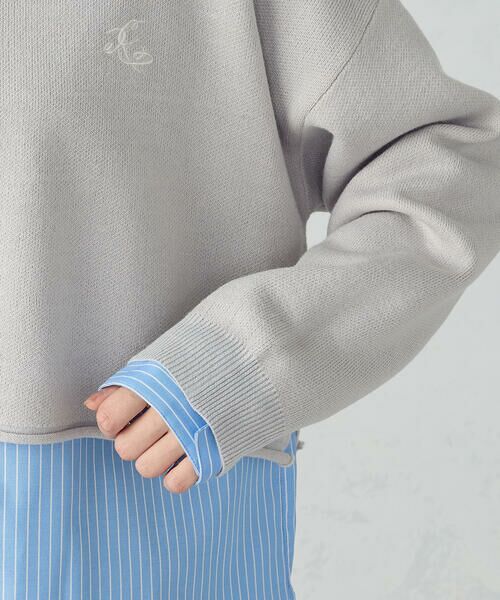 COMME CA ISM / コムサイズム ニット・セーター | 【ウォッシャブル】ワンポイント 刺繍 ハーフジップニット | 詳細17