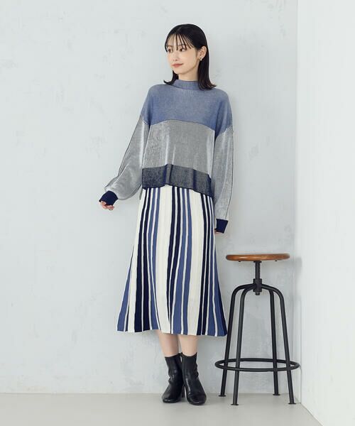 COMME CA ISM / コムサイズム ニット・セーター | ストライプ柄ニット / セットアップ対応 | 詳細14