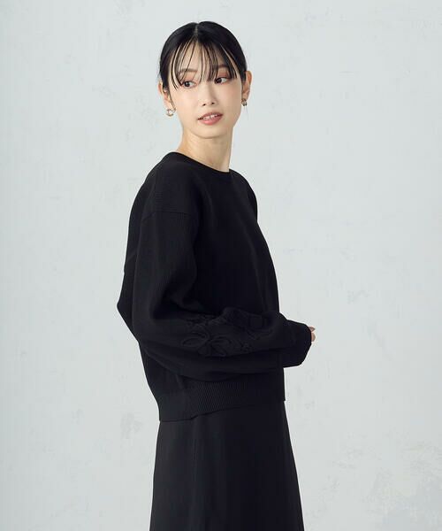 COMME CA ISM / コムサイズム ニット・セーター | コード刺繍 クルーネックニット / セットアップ対応 | 詳細4