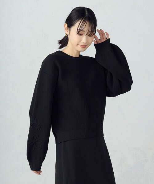 COMME CA ISM / コムサイズム ニット・セーター | コード刺繍 クルーネックニット / セットアップ対応 | 詳細5