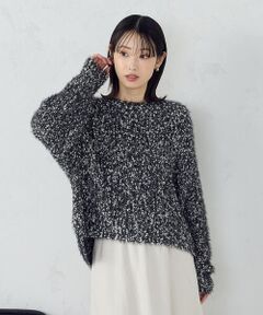 COMME CA ISM / コムサイズム ニット・セーター | ネップシャギー ボートネック ニット