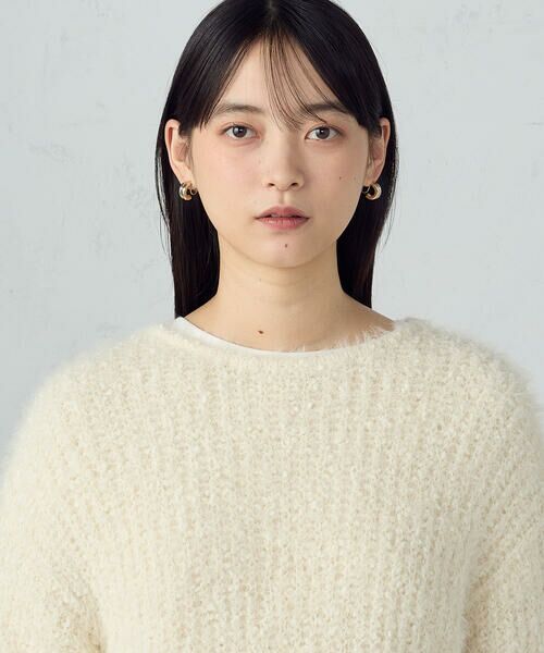 COMME CA ISM / コムサイズム ニット・セーター | ネップシャギー ボートネック ニット | 詳細11