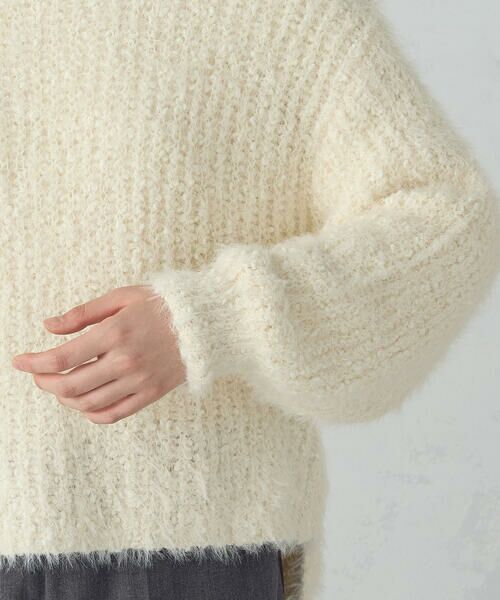 COMME CA ISM / コムサイズム ニット・セーター | ネップシャギー ボートネック ニット | 詳細12
