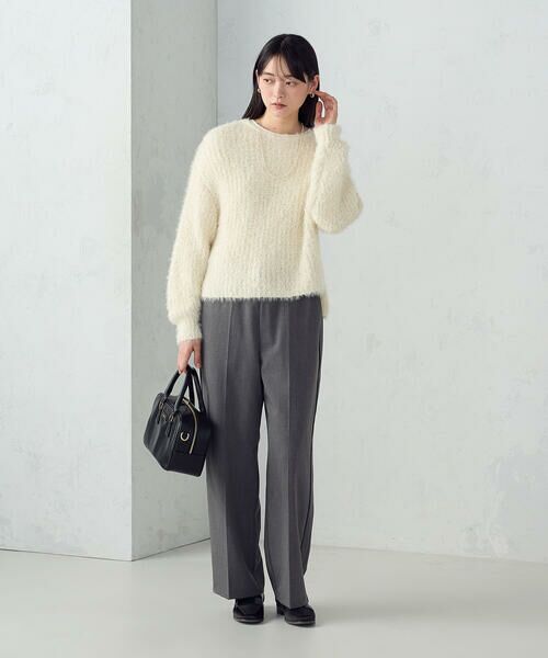 COMME CA ISM / コムサイズム ニット・セーター | ネップシャギー ボートネック ニット | 詳細1