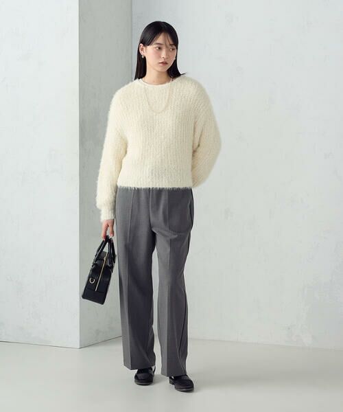 COMME CA ISM / コムサイズム ニット・セーター | ネップシャギー ボートネック ニット | 詳細3