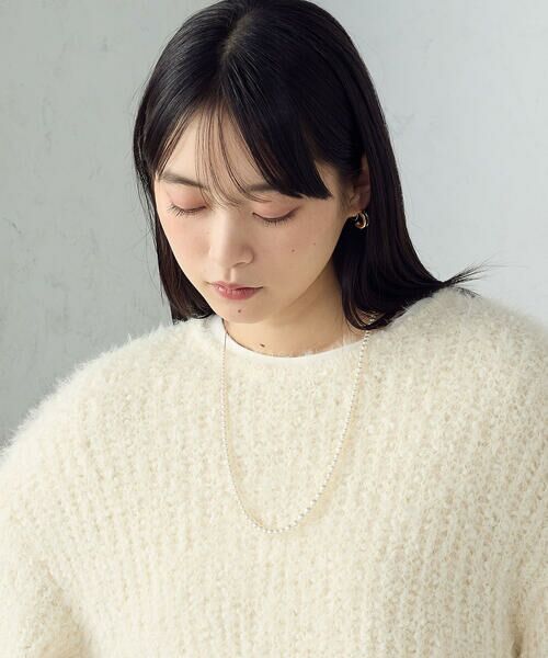 COMME CA ISM / コムサイズム ニット・セーター | ネップシャギー ボートネック ニット | 詳細6