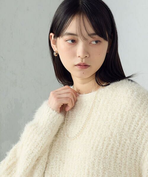 COMME CA ISM / コムサイズム ニット・セーター | ネップシャギー ボートネック ニット | 詳細7