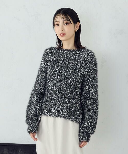 COMME CA ISM / コムサイズム ニット・セーター | ネップシャギー ボートネック ニット | 詳細20