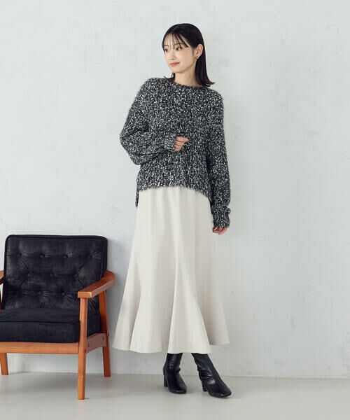 COMME CA ISM / コムサイズム ニット・セーター | ネップシャギー ボートネック ニット | 詳細16