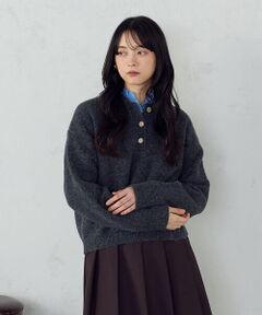 COMME CA ISM / コムサイズム ニット・セーター | メタルボタン ポロニット