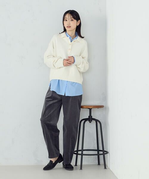 COMME CA ISM / コムサイズム ニット・セーター | メタルボタン ポロニット | 詳細4