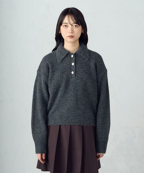 COMME CA ISM / コムサイズム ニット・セーター | メタルボタン ポロニット | 詳細13