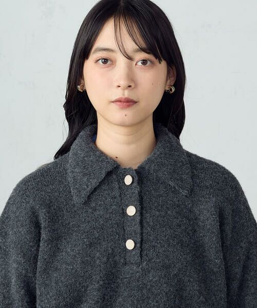 COMME CA ISM / コムサイズム ニット・セーター | メタルボタン ポロニット | 詳細16