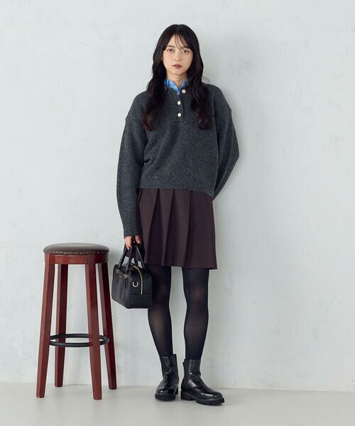 COMME CA ISM / コムサイズム ニット・セーター | メタルボタン ポロニット | 詳細9