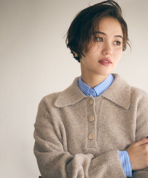 COMME CA ISM / コムサイズム ニット・セーター | メタルボタン ポロニット | 詳細21