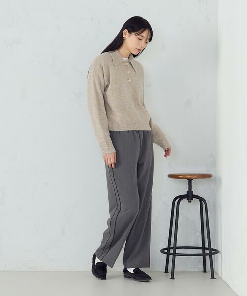 COMME CA ISM / コムサイズム ニット・セーター | メタルボタン ポロニット | 詳細21