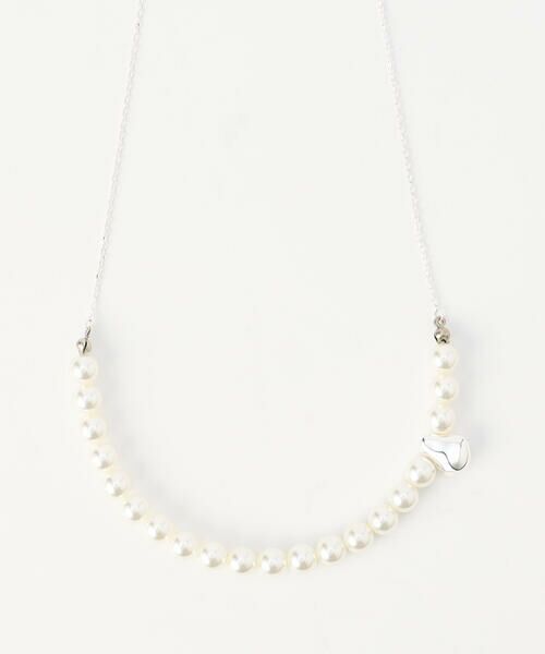 COMME CA ISM / コムサイズム ネックレス・ペンダント・チョーカー | 変形メタルパーツ パールネックレス | 詳細7