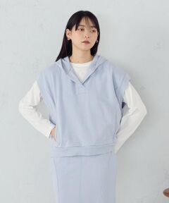 COMME CA ISM / コムサイズム カットソー | 【セットアイテム】 裏毛フーディベスト+ロンT / セットアップ対応