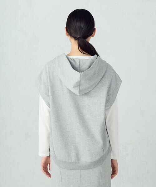 COMME CA ISM / コムサイズム カットソー | 【セットアイテム】 裏毛フーディベスト+ロンT / セットアップ対応 | 詳細6