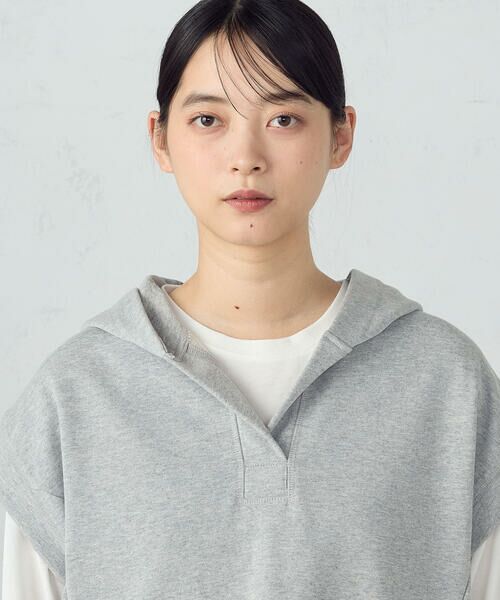COMME CA ISM / コムサイズム カットソー | 【セットアイテム】 裏毛フーディベスト+ロンT / セットアップ対応 | 詳細7