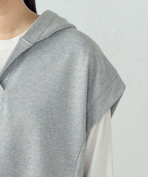 COMME CA ISM / コムサイズム カットソー | 【セットアイテム】 裏毛フーディベスト+ロンT / セットアップ対応 | 詳細8