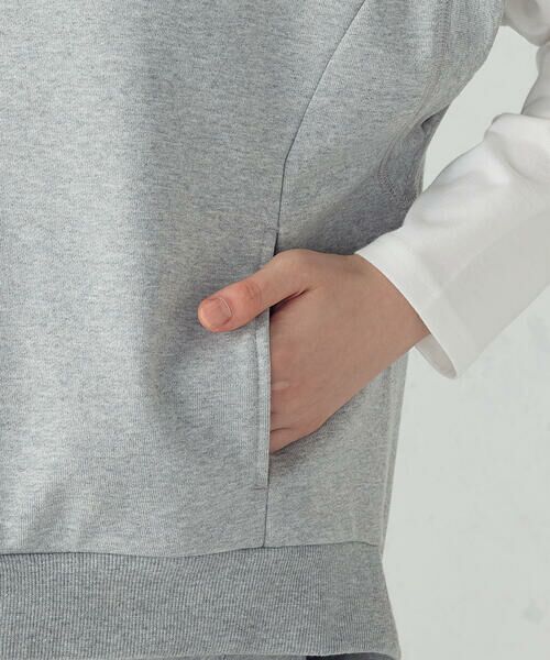 COMME CA ISM / コムサイズム カットソー | 【セットアイテム】 裏毛フーディベスト+ロンT / セットアップ対応 | 詳細9