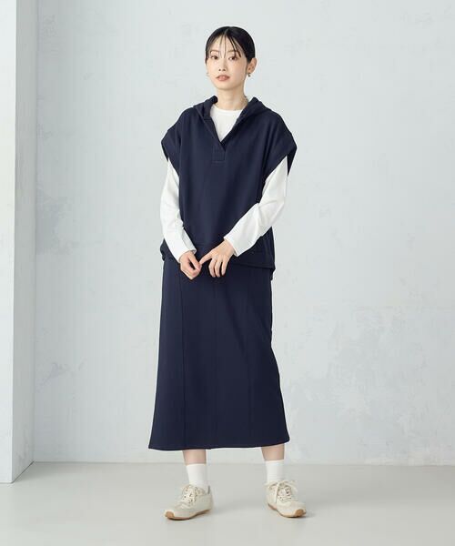 COMME CA ISM / コムサイズム カットソー | 【セットアイテム】 裏毛フーディベスト+ロンT / セットアップ対応 | 詳細13