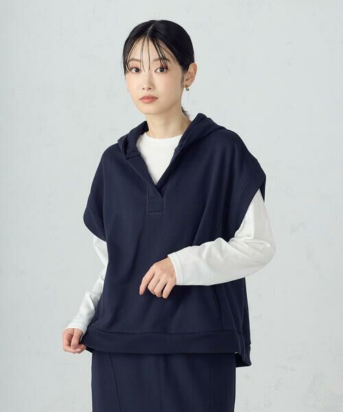 COMME CA ISM / コムサイズム カットソー | 【セットアイテム】 裏毛フーディベスト+ロンT / セットアップ対応 | 詳細14