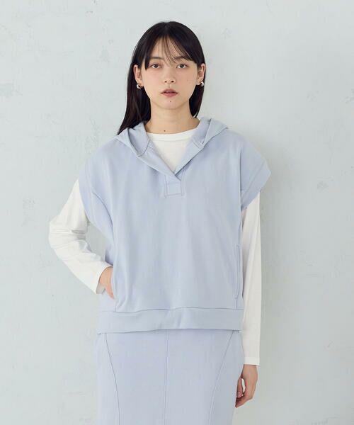 COMME CA ISM / コムサイズム カットソー | 【セットアイテム】 裏毛フーディベスト+ロンT / セットアップ対応 | 詳細20