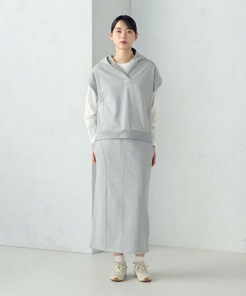 COMME CA ISM / コムサイズム ロング・マキシ丈スカート | 【セットアイテム】裏毛スカート / セットアップ対応 | 詳細1