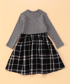 COMME CA ISM / コムサイズム ベビー・キッズグッズ | チェック ドッキング ワンピース(ベビーサイズ)