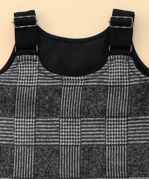 COMME CA ISM / コムサイズム ベビー・キッズグッズ | グレンチェックプリント 裏起毛 ジャンパースカート(ベビーサイズ) | 詳細2