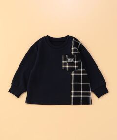 COMME CA ISM / コムサイズム ベビー・キッズグッズ | チェック 切り替えトレーナー(ベビーサイズ)