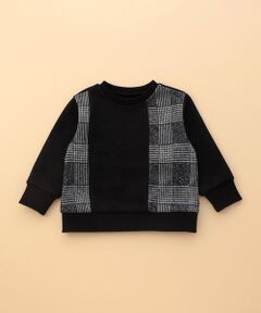COMME CA ISM / コムサイズム ベビー・キッズグッズ | グレンチェックプリント 裏起毛 切り替えトレーナー / セットアップ対応 (ベビーサイズ)