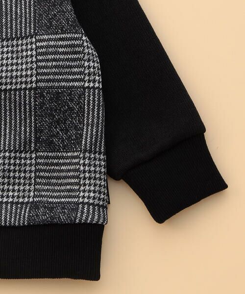 COMME CA ISM / コムサイズム ベビー・キッズグッズ | グレンチェックプリント 裏起毛 切り替えトレーナー / セットアップ対応 (ベビーサイズ) | 詳細3