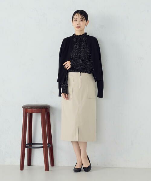 COMME CA ISM / コムサイズム ミニ・ひざ丈スカート | フラノ調ジャージータイトスカート | 詳細12