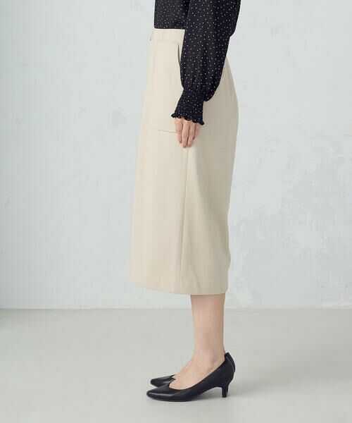 COMME CA ISM / コムサイズム ミニ・ひざ丈スカート | フラノ調ジャージータイトスカート | 詳細16