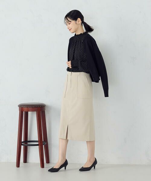 COMME CA ISM / コムサイズム ミニ・ひざ丈スカート | フラノ調ジャージータイトスカート | 詳細13