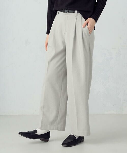 COMME CA ISM / コムサイズム その他パンツ | 2タック ワイドパンツ | 詳細3