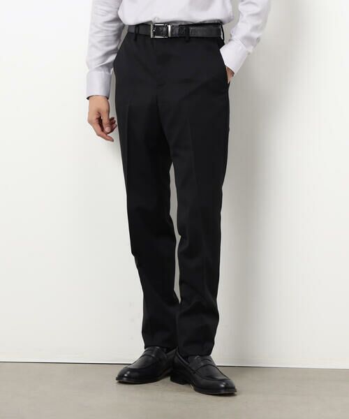 COMME CA ISM / コムサイズム セットアップ | 【セットアップ対応】ポリエステル ウール ギャバ パンツ（ブラック）