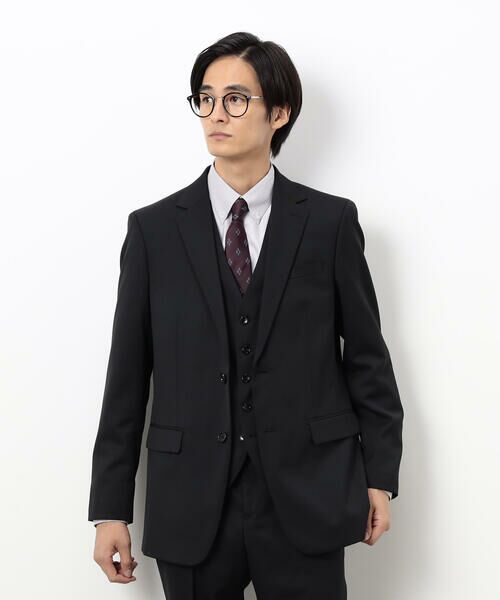 COMME CA ISM/コムサイズム 【セットアップ対応】ポリエステル ウール ギャバ ジャケット ブラック M COMME CA ISM/コムサイズム 【セットアップ対応】ポリエステル ウール ギャバ ジャケット ブラック M