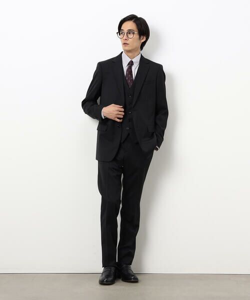 COMME CA ISM / コムサイズム セットアップ | 【セットアップ対応】ポリエステル ウール ギャバ ベスト | 詳細1