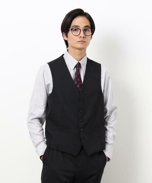 COMME CA ISM / コムサイズム セットアップ | 【セットアップ対応】ポリエステル ウール ギャバ ベスト | 詳細4