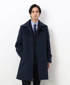 COMME CA ISM / コムサイズム ステンカラーコート | ハイブリッド ウールビーバー ステンカラーコート