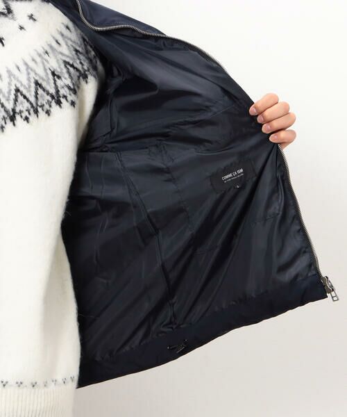 COMME CA ISM / コムサイズム ブルゾン | ポリエステル タッサー 機能中綿 ブロッキング スタンドカラーブルゾン | 詳細13