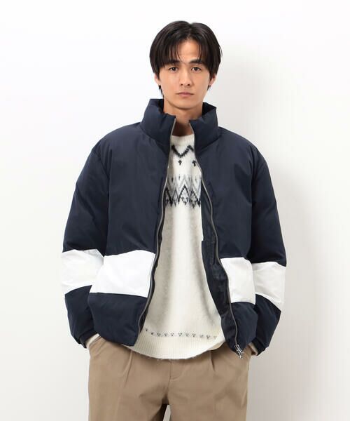 COMME CA ISM / コムサイズム ブルゾン | ポリエステル タッサー 機能中綿 ブロッキング スタンドカラーブルゾン | 詳細4