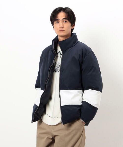 COMME CA ISM / コムサイズム ブルゾン | ポリエステル タッサー 機能中綿 ブロッキング スタンドカラーブルゾン | 詳細5