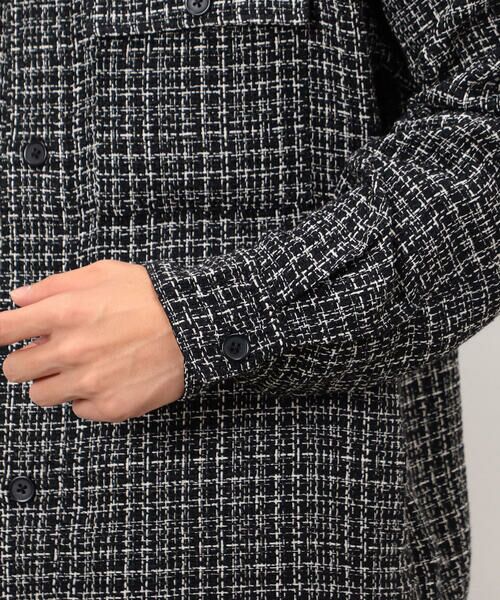 COMME CA ISM / コムサイズム ブルゾン | ファンシーツイード シャツブルゾン | 詳細11
